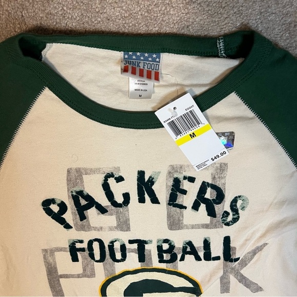Junk Food Green Bay Packers Oversized Top NWT - Picture 2 of 8